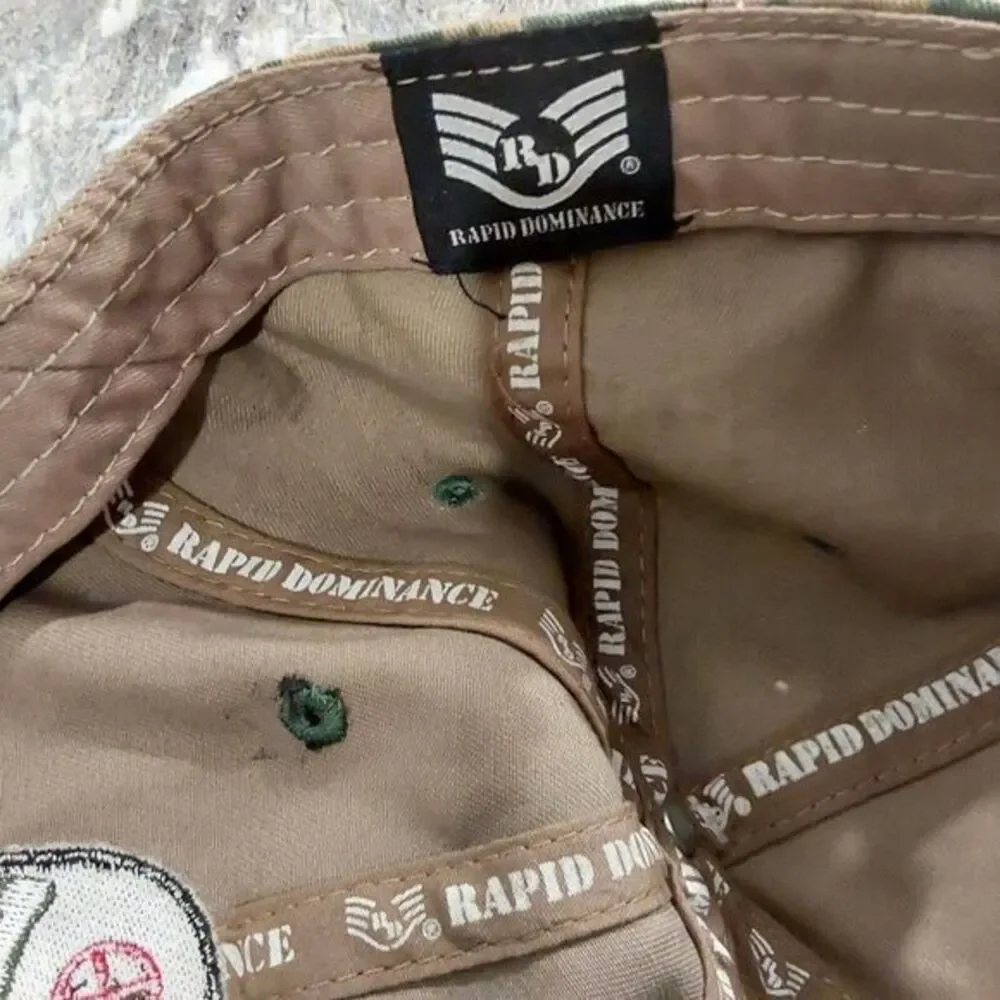 NEWRapid Dominance Tactical Gear Camo Sniper Hat Punisher Logo Strap Back RAPDOM